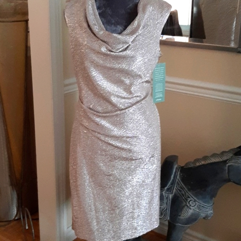 SCARLETT NWT🌟💖Cowl Neck Silver Sleeveless SIZE 12